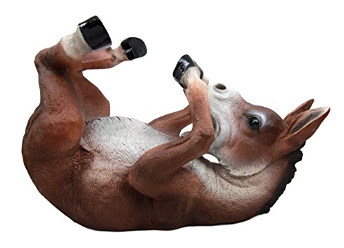Ebros Gift Ebros Gift Drunken Mule Wine Bottle Holder Caddy Figurine 11" Long Collectible Kitchen And Dining Party Hosting Accessory Statue Of Horse Donkey Pony Family Hardworking Farm Animal Rustic Decor