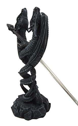 Ebros Gift Ebros Gift Dual Spiralling Serpent Dragon Holding Excalibur Sword Letter Opener Figurine