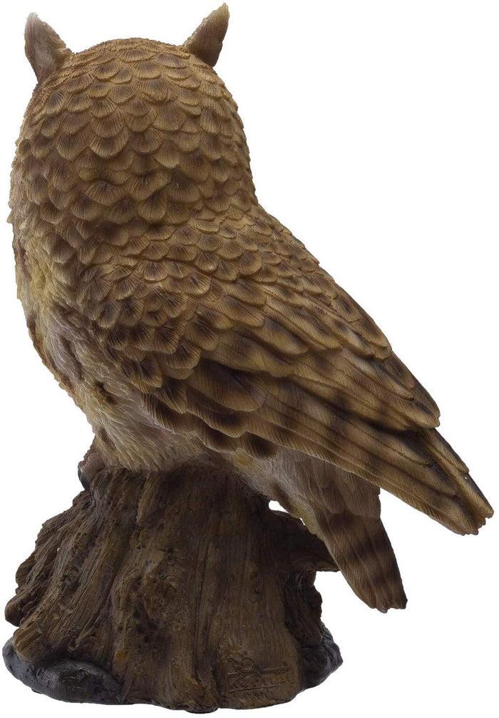 Ebros Gift Ebros Gift Eagle Owl Perching On Branch With Singing Bird Sound Figurine 6.5"H