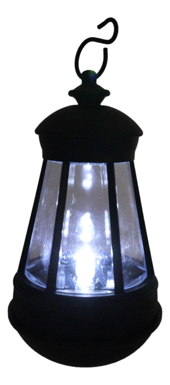 Ebros Gift Ebros Gift Ebros Set Of 2 Plastic Solar Hanging LED Lantern 5.5 Inches High