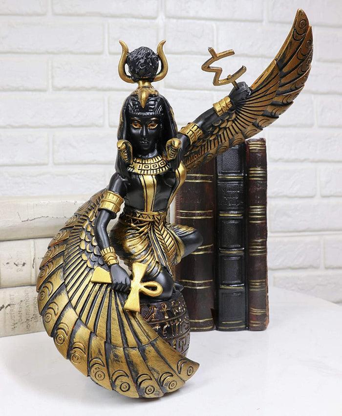 ebros gift Ebros Gift Egyptian Goddess Mother Isis Ra Holding Ankh Decorative Figurine 9" H