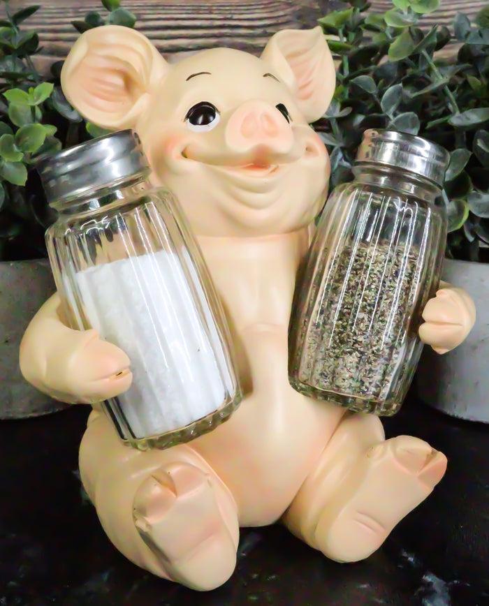Ebros Gift Ebros Gift Farm Barn Porky Pig Salt Pepper Shakers Holder Figurine