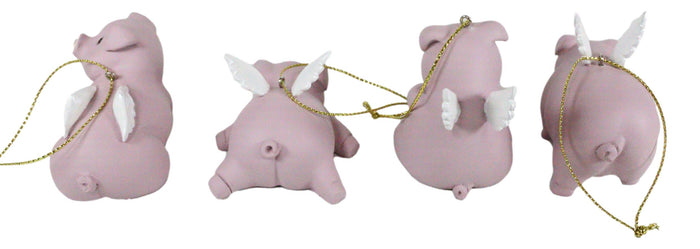 Ebros Gift Ebros Gift Flying Pigs Pablo Set Of 4 Hanging Ornaments Decorations Value Bundle