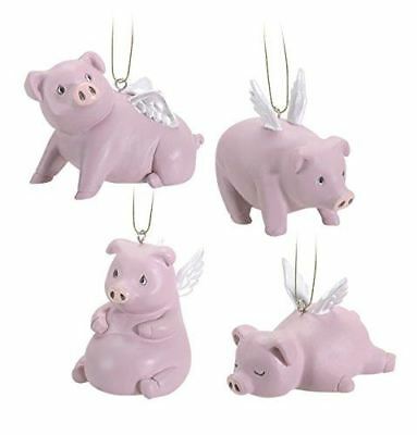 ebros gift Ebros Gift Flying Pigs Pablo Set of 4 Hanging Ornaments Decorations Value Bundle