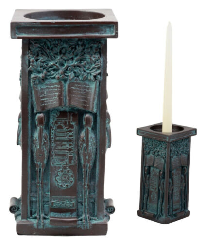 ebros gift Ebros Gift Frank Lloyd Wright FLW Stork Panel Candle Holder Pillar Figurine 7.75"H Wright's Oak Park Studio Loggia Columns