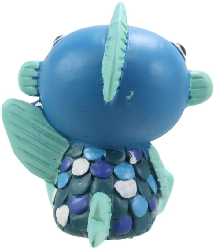 Ebros Gift Ebros Gift Furry Bones Aqueon Flapper Fish Costume Skeleton Monster Collectible Figurine 3"H