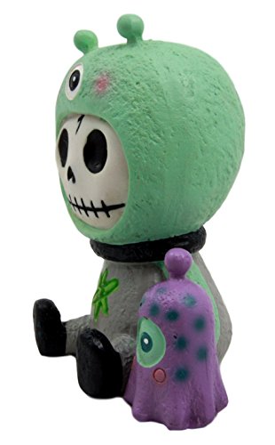 Ebros Gift Ebros Gift Furry Bones ET Zog Alien Costume Skeleton Monster Collectible Figurine 3.25"H