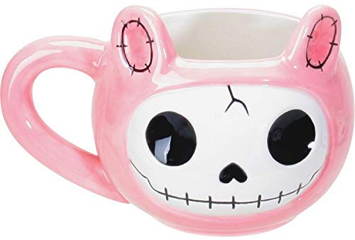 ebros gift Ebros Gift Furrybones Coffee Mug Beverage Cups 14 fl oz Mugs (Pink Bun Bun)