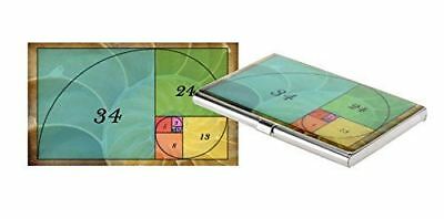 ebros gift Ebros Gift Golden Ratio Business Card Case RFID-Blocking 3.6" x 2.25" Office