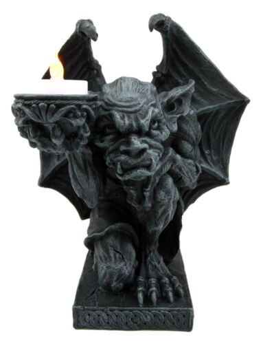 Ebros Gift Ebros Gift Gothic Gargoyle Candle Holder Guardian Kneeling Servant Figurine 9"H
