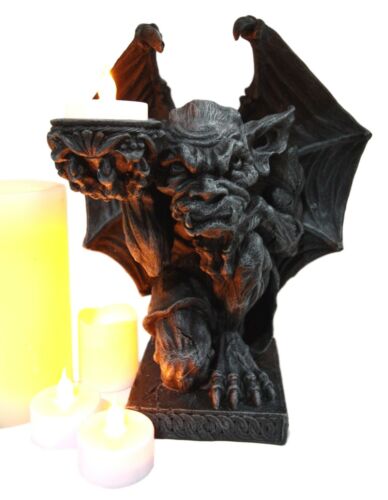 ebros gift Ebros Gift Gothic Gargoyle Candle Holder Guardian Kneeling Servant Figurine 9"H