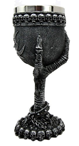Ebros Gift Ebros Gift Grasp Of The Undead Red Eyed Zombie Ossuary Skeleton Graveyard 6"H Wine Goblet Cup