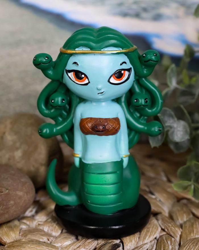 ebros gift Ebros Gift Greekies Collection Greek Mythology Goddess Medusa with Gorgon Snake Tail Statue 3.75" Tall Stone Gaze Death Stare Seductress Collectible Figurine Ancient Zodiac Mythology