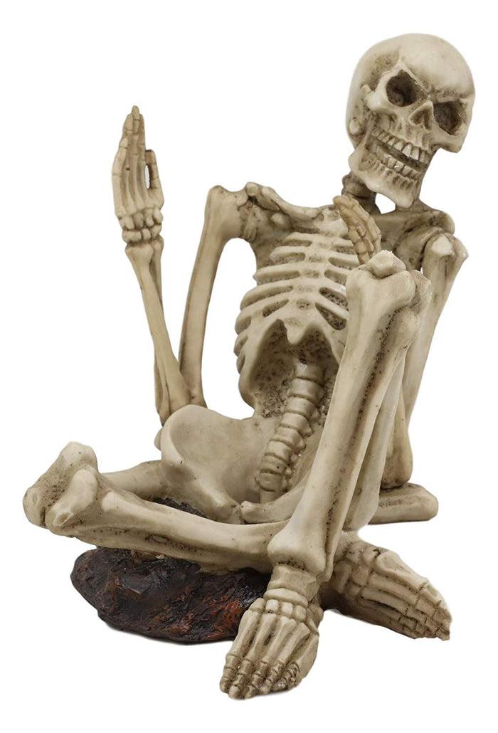 Ebros Gift Ebros Gift Grinning Horny Skeleton Humping Wine Bottle Holder Statue 10.25" Long