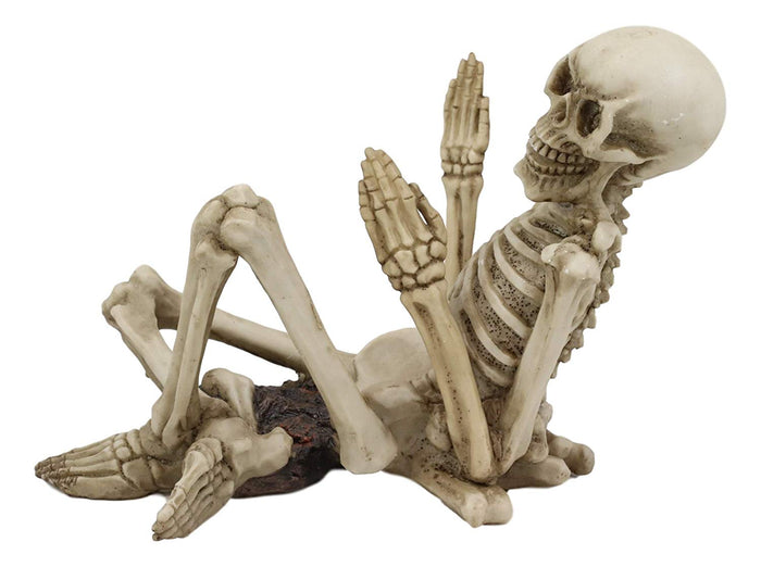 Ebros Gift Ebros Gift Grinning Horny Skeleton Humping Wine Bottle Holder Statue 10.25" Long