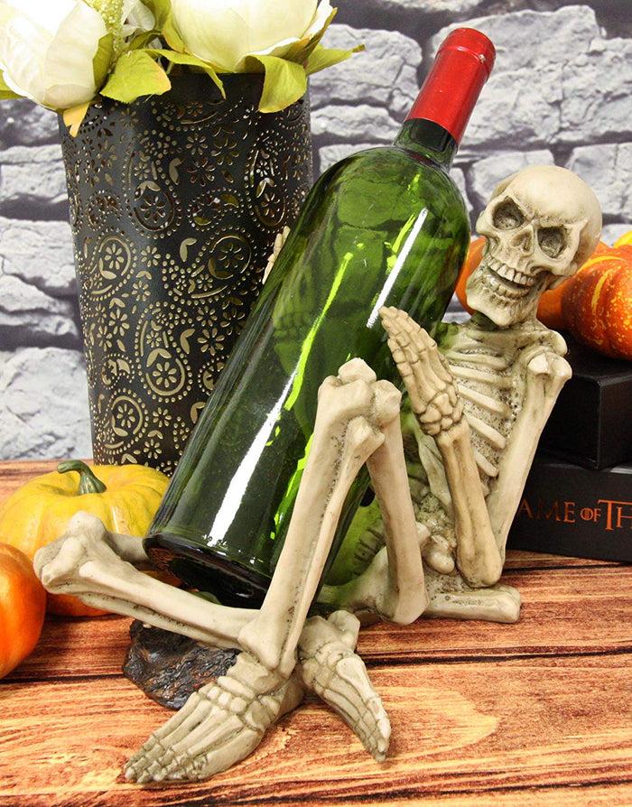 ebros gift Ebros Gift Grinning Horny Skeleton Humping Wine Bottle Holder Statue 10.25" Long