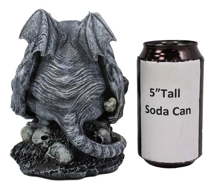 Ebros Gift Ebros Gift Grotesque Winged Toad Troll Gargoyle Standing On A Bed Of Skulls Statue 6.25" High Dark Fantasy Ossuary Macabre Graveyard Halloween Gargoyles Collectible Figurine Accent