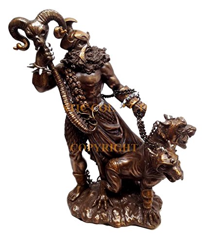 ebros gift Ebros Gift Hades Supreme God of Underworld With Cerberus Guard Dog Decorative Figurine 9.5"H