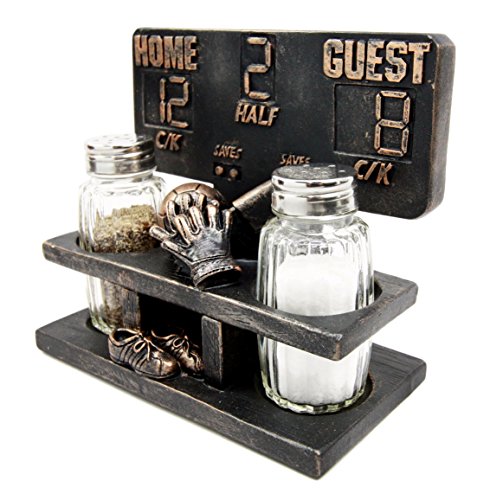 Ebros Gift Ebros Gift Hall Of Fame Soccer Tournament Scoreboard Salt Pepper Shakers Holder Figurine Set 5.5"L