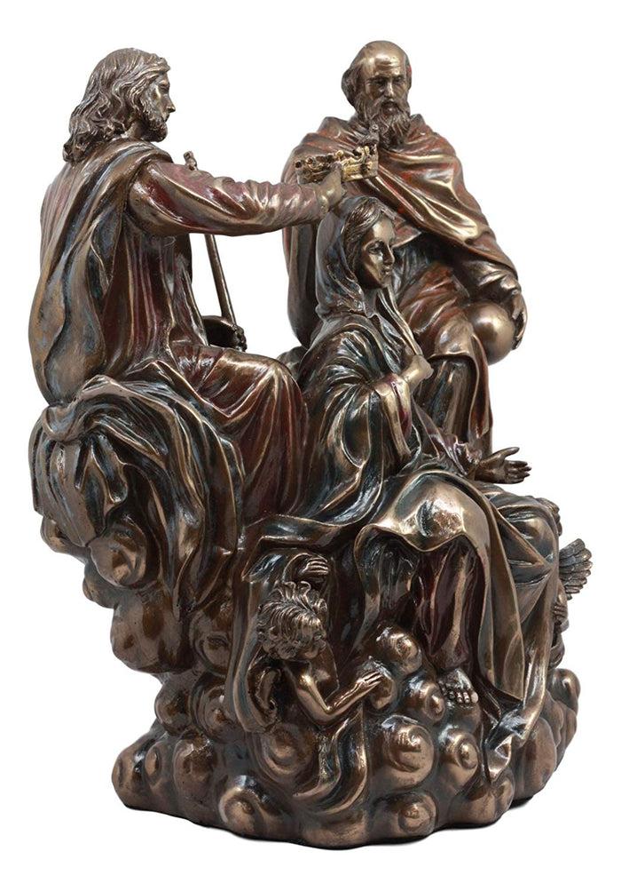 Ebros Gift Ebros Gift Heavenly Coronation Of The Virgin Statue Mother Mary Queen Of Heaven With Jesus And God Sculpture Exaltation Of The Holy Mother Figurine Catholic Religious Altar Decor Sculpture