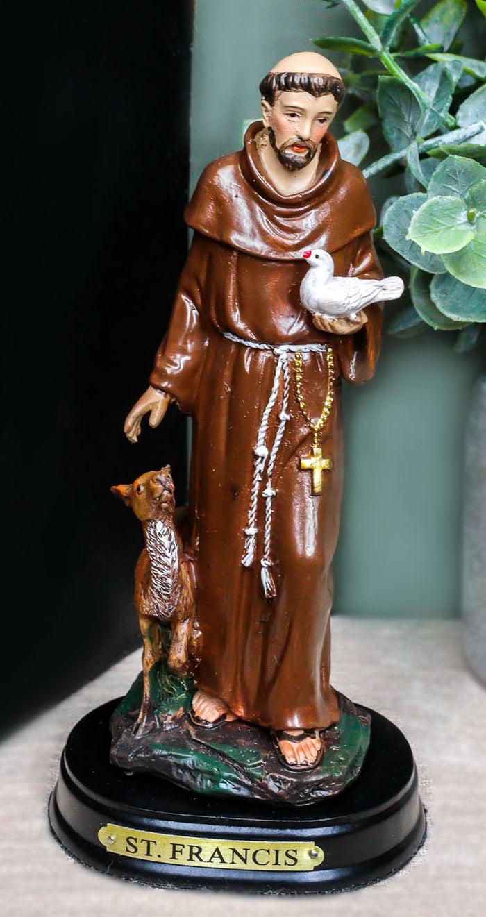 Ebros Gift Ebros Gift Holy Catholic Saint Francis Monk Figurine Shrine Decorative Figurine 5.5"H