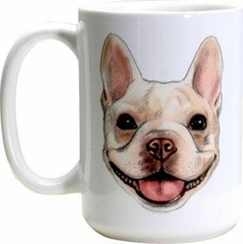 ebros gift Ebros Gift I Love French Bulldogs Mug Ceramic Coffee Mug 15 ounces Capacity 4.5"