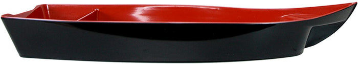 Ebros Gift Ebros Gift Japanese Traditional Large 27.5" Long Red Plastic Lacquer Sushi Fishing Boat