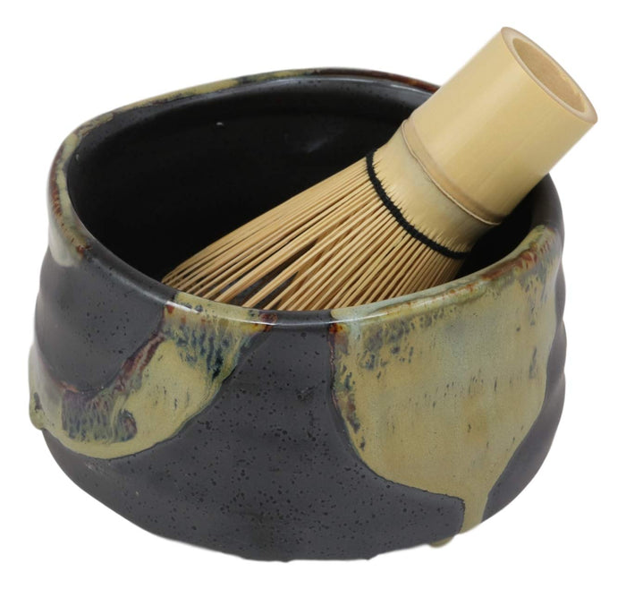 Ebros Gift Ebros Gift Japanese Traditional Tea Ceremony Matcha Green Bowl Whisk & Scoop Set