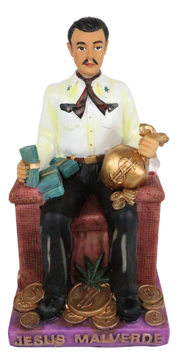 Ebros Gift Ebros Gift Jesus Malverde Statue Angel Of The Poor Sinaloa Religious Figurine Mexico Decor 6.25"Tall