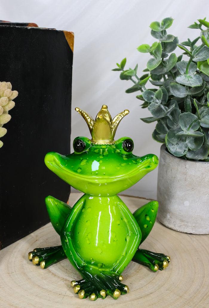Ebros Gift Ebros Gift Kiss A Frog Prince Charming With Crown Decorative Figurine 4.5" H