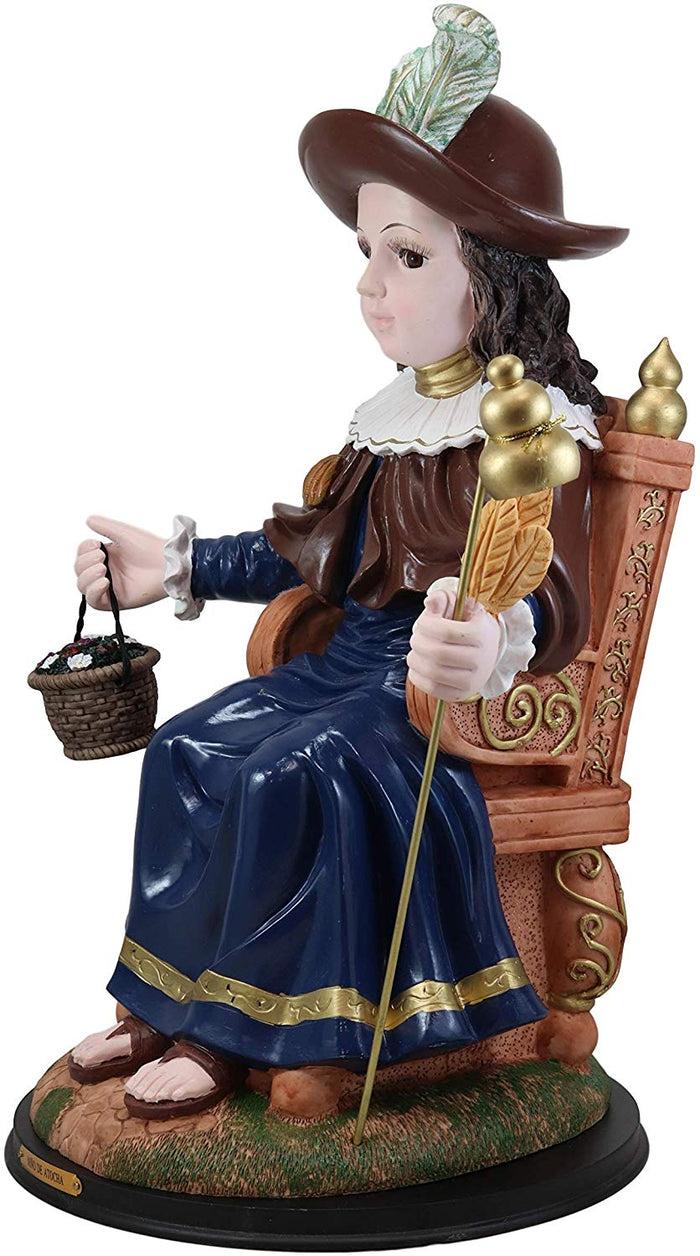 Ebros Gift Ebros Gift Large 19.5" Tall Roman Catholic Santo Nino De Holy Infant Of Atocha Seated On Throne Statue Saint Devotional Sculpture With Brass Name Plate Prisoners' Deliverer Decorative Figurine