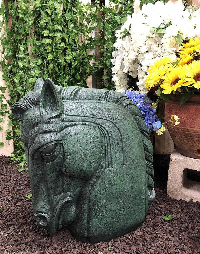 ebros gift Ebros Gift Large 19" Tall Gallery Quality O'Neill Memorial Monument Horse Head Statue by Viktor Schreckengost Replica Horses Heads Sculpture Mantlepiece Centerpiece Decor Home and Office