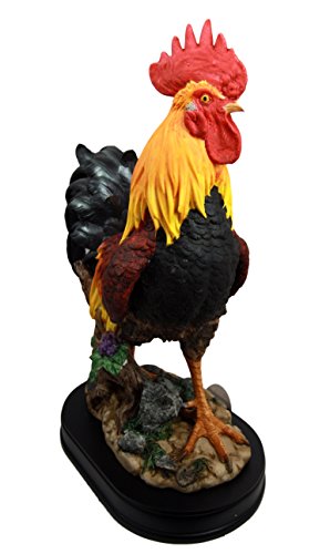 Ebros Gift Ebros Gift Large Decorative Sunshine Country Barnyard Farm Rooster Chicken Figurine 13.5"H