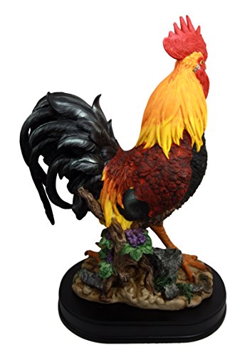 Ebros Gift Ebros Gift Large Decorative Sunshine Country Barnyard Farm Rooster Chicken Figurine 13.5"H