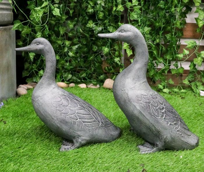 ebros gift Ebros Gift Large Verdi Green Aluminum Two Lover Pond Ducks Garden Statue Set