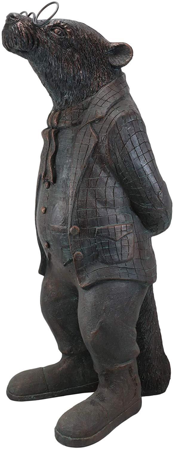 Ebros Gift Ebros Gift Large Whimsical Genius Professor Einstein Mole With Glasses Garden Statue 26.25" Tall Resin In Aged Bronze Finish Rustic Fairy Tale Moles Patio Pool Lawn Outdoors Decorative Sculpture