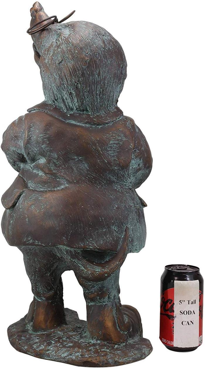 Ebros Gift Ebros Gift Large Whimsical Hardworking Professor Mole With Glasses Garden Statue 21" Tall Hand Painted Resin In Aged Bronze Finish Rustic Fairy Tale Moles Patio Pool Lawn Outdoors Decorative Sculpture