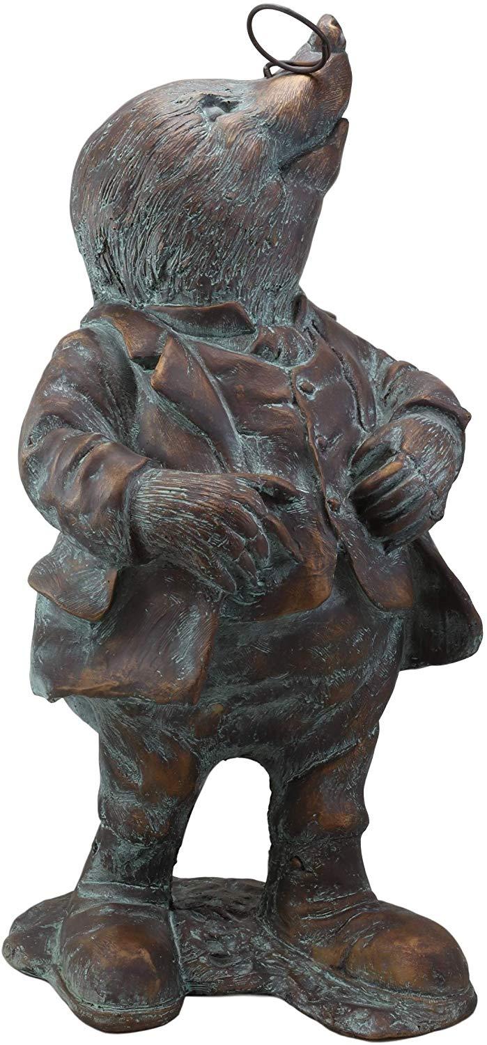 Ebros Gift Ebros Gift Large Whimsical Hardworking Professor Mole With Glasses Garden Statue 21" Tall Hand Painted Resin In Aged Bronze Finish Rustic Fairy Tale Moles Patio Pool Lawn Outdoors Decorative Sculpture