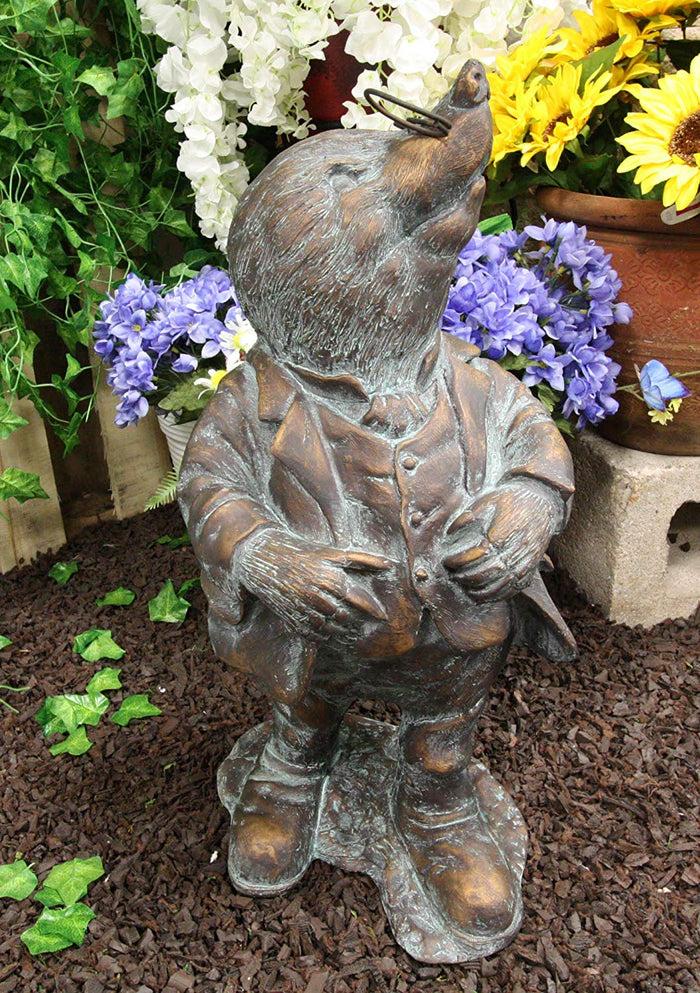 ebros gift Ebros Gift Large Whimsical Hardworking Professor Mole With Glasses Garden Statue 21" Tall Hand Painted Resin In Aged Bronze Finish Rustic Fairy Tale Moles Patio Pool Lawn Outdoors Decorative Sculpture