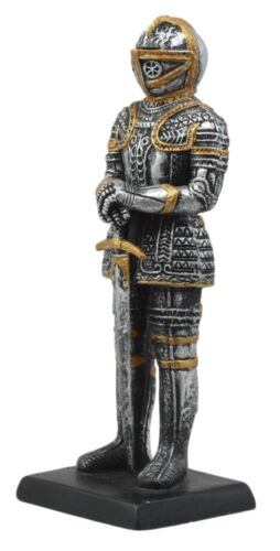 Ebros Gift Ebros Gift Medieval Spanish Knight Dollhouse Miniature Figurine 4" H Suit Of Armor Long Swordsman Sculpture Decor