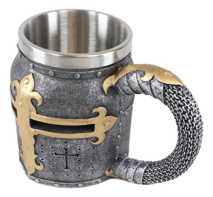 Ebros Gift Ebros Gift Medieval Templar Crusader Knight Suit Of Armor Helmet Beer Stein Tankard Coffee Cup Mug
