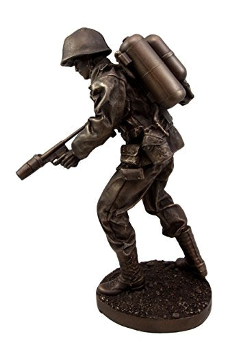 Ebros Gift Ebros Gift Military WW2 Flamethrower Ground Troop Soldier Decorative Figurine 12" Tall