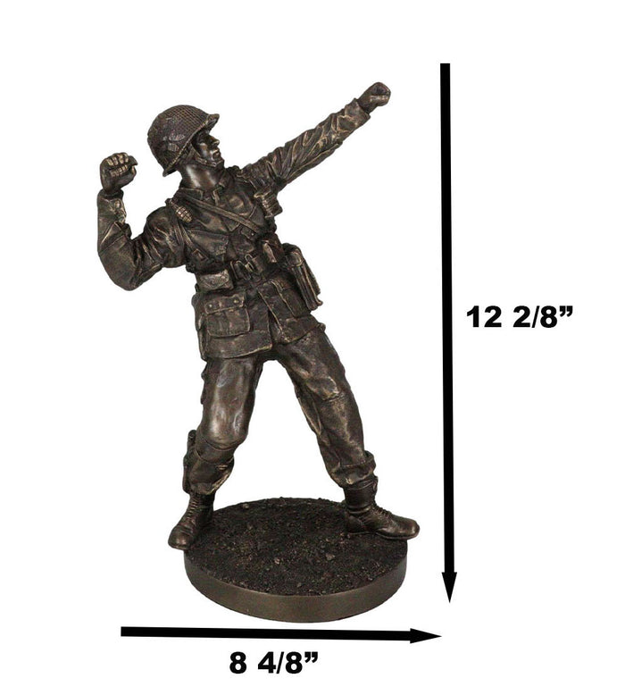 Ebros Gift Ebros Gift Military WW2 Staff Sergeant Squad Commander Tossing Grenade Figurine