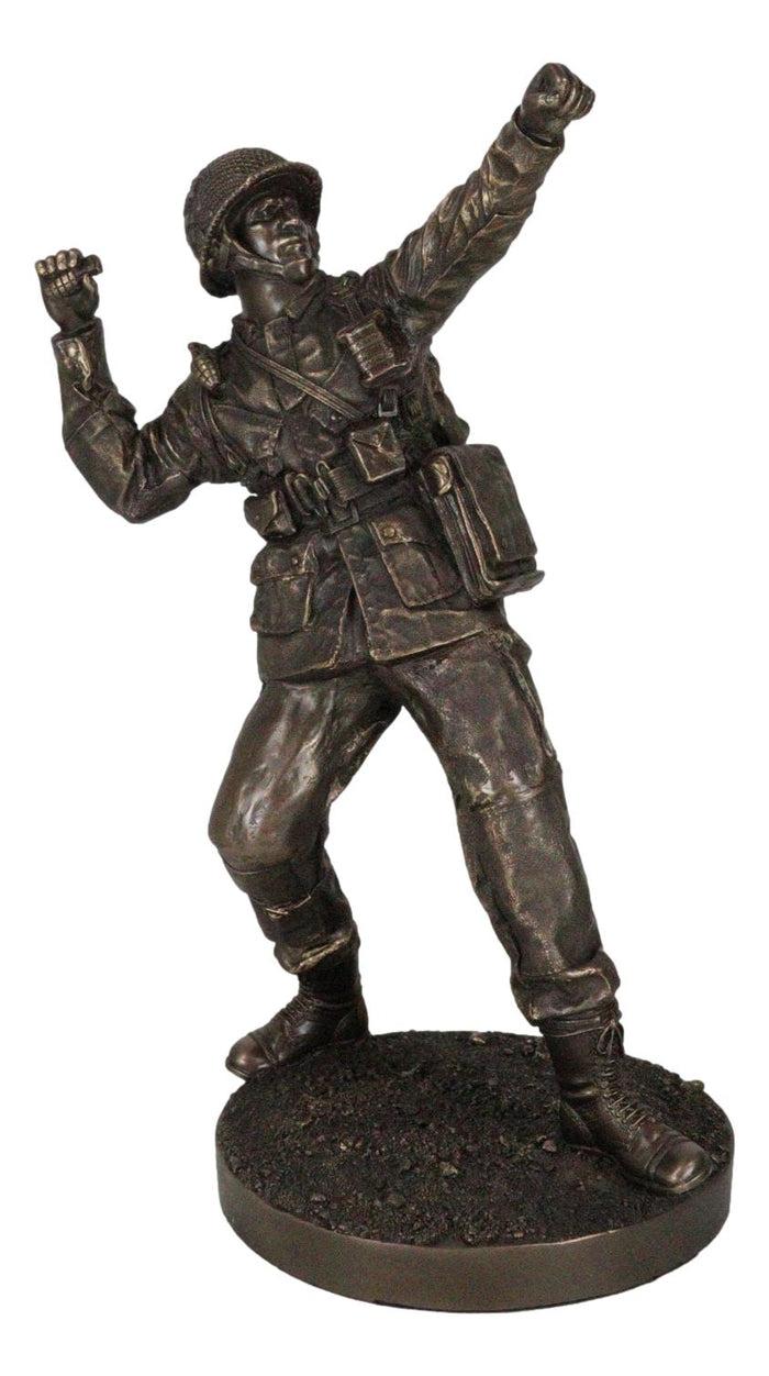 ebros gift Ebros Gift Military WW2 Staff Sergeant Squad Commander Tossing Grenade Figurine