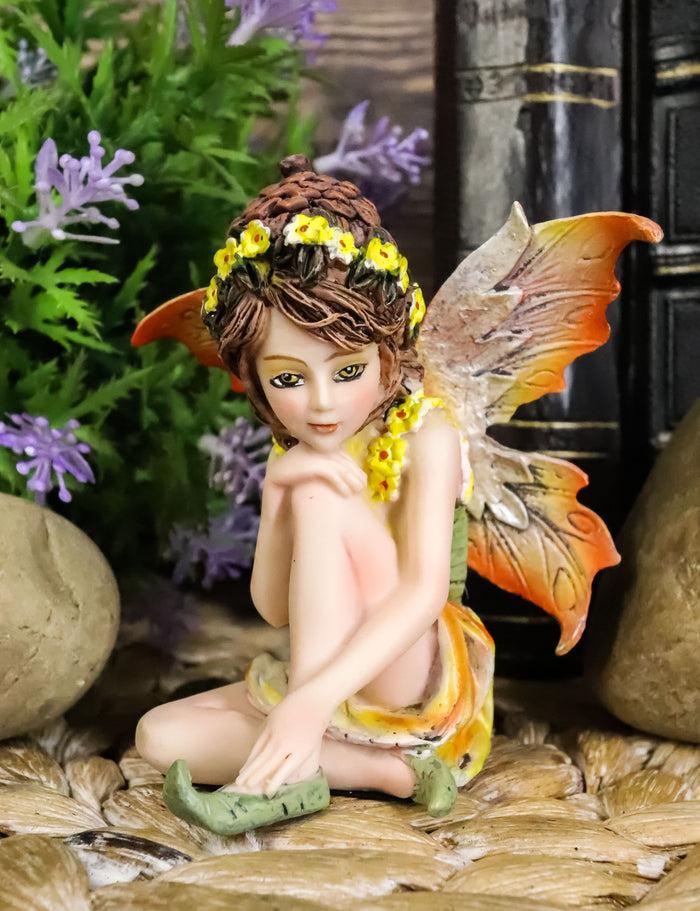 ebros gift Ebros Gift Miniature Garden Bright Sun Flower Fairy Collectible Figurine 2.75"H