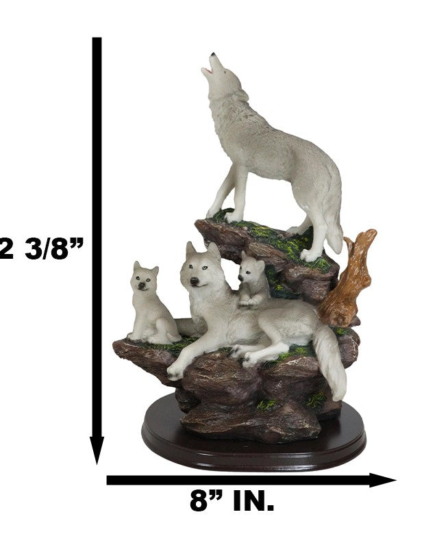 Ebros Gift Ebros Gift Moon Howling Timberwolves Wolf Pack Family Decorative Figurine 8.5"H