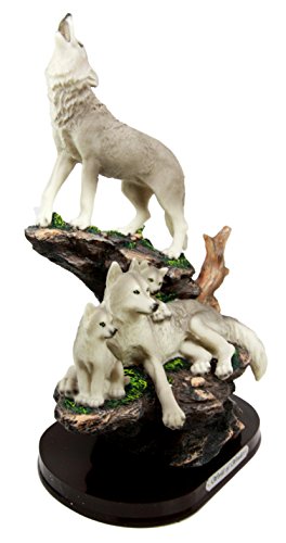 Ebros Gift Ebros Gift Moon Howling Timberwolves Wolf Pack Family Decorative Figurine 8.5"H