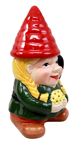 Ebros Gift Ebros Gift Mrs Gnome With Sunflowers Lidded Ceramic Mug Coffee Cup Home Figurine