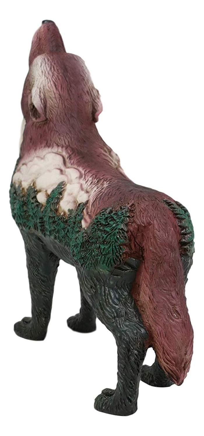 Ebros Gift Ebros Gift Native Tribal Howling Wolf Totem Spirit Figurine Collection 6.25" L Animal Decor Statue (Snow Angel Wings)