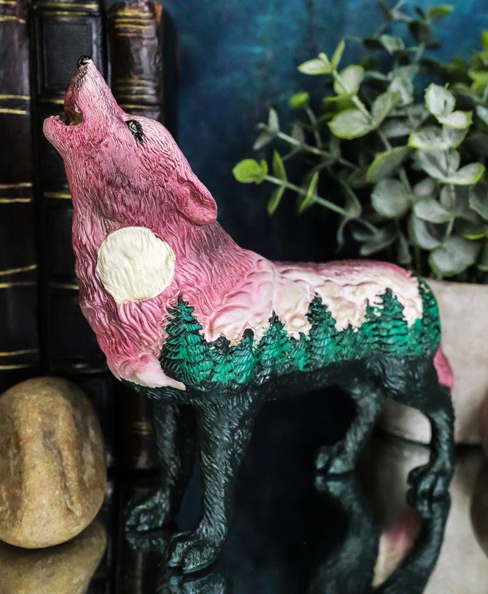 ebros gift Ebros Gift Native Tribal Howling Wolf Totem Spirit Figurine Collection 6.25" L Animal Decor Statue (Snow Angel Wings)